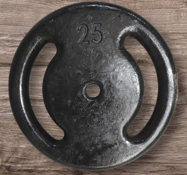 Anilha Fitness 25kg em Ferro Fundido