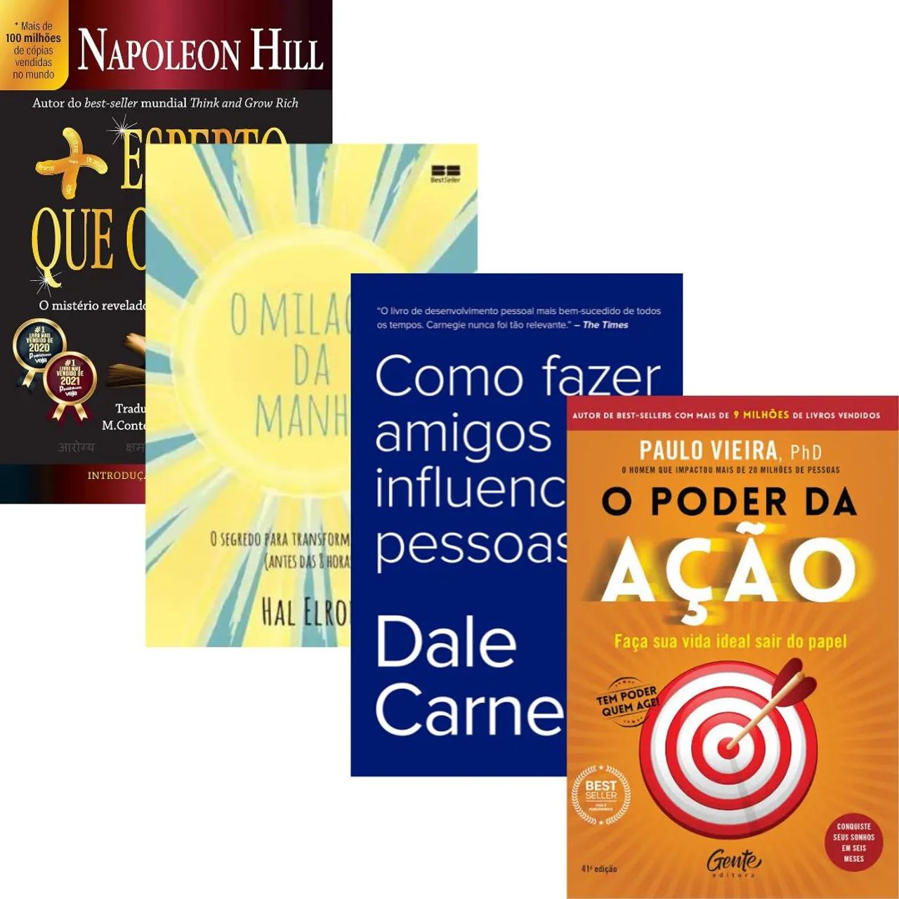 Kit de Livros Autoajuda - 4 Livros - O Poder da Ação