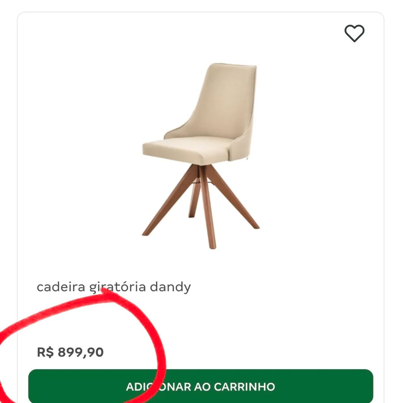 Cadeira escritório Tok&Stok por menos da metade do preço 