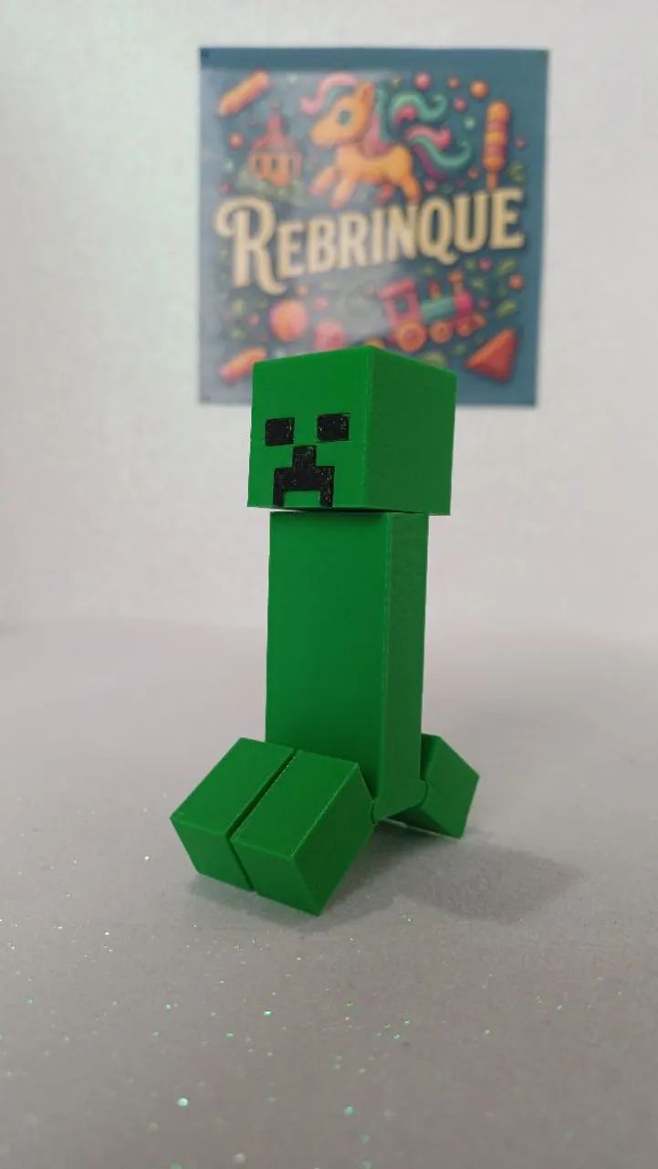 Figure action impressão 3D Creeper Minecraft 