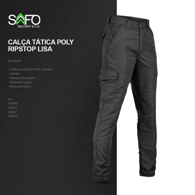 Calça Operacional 6 Bolsos em Poly Rip Stop