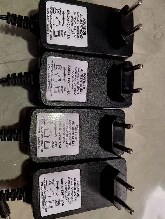 4 Fontes de Alimentação 12V 1.5A - Novas - Foto 5