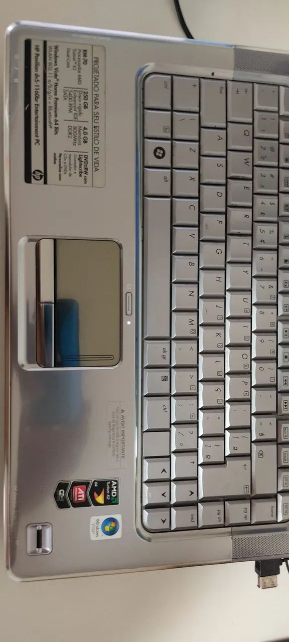 Notebook HP DV5 BR  AMD Turion X2 - Foto 3