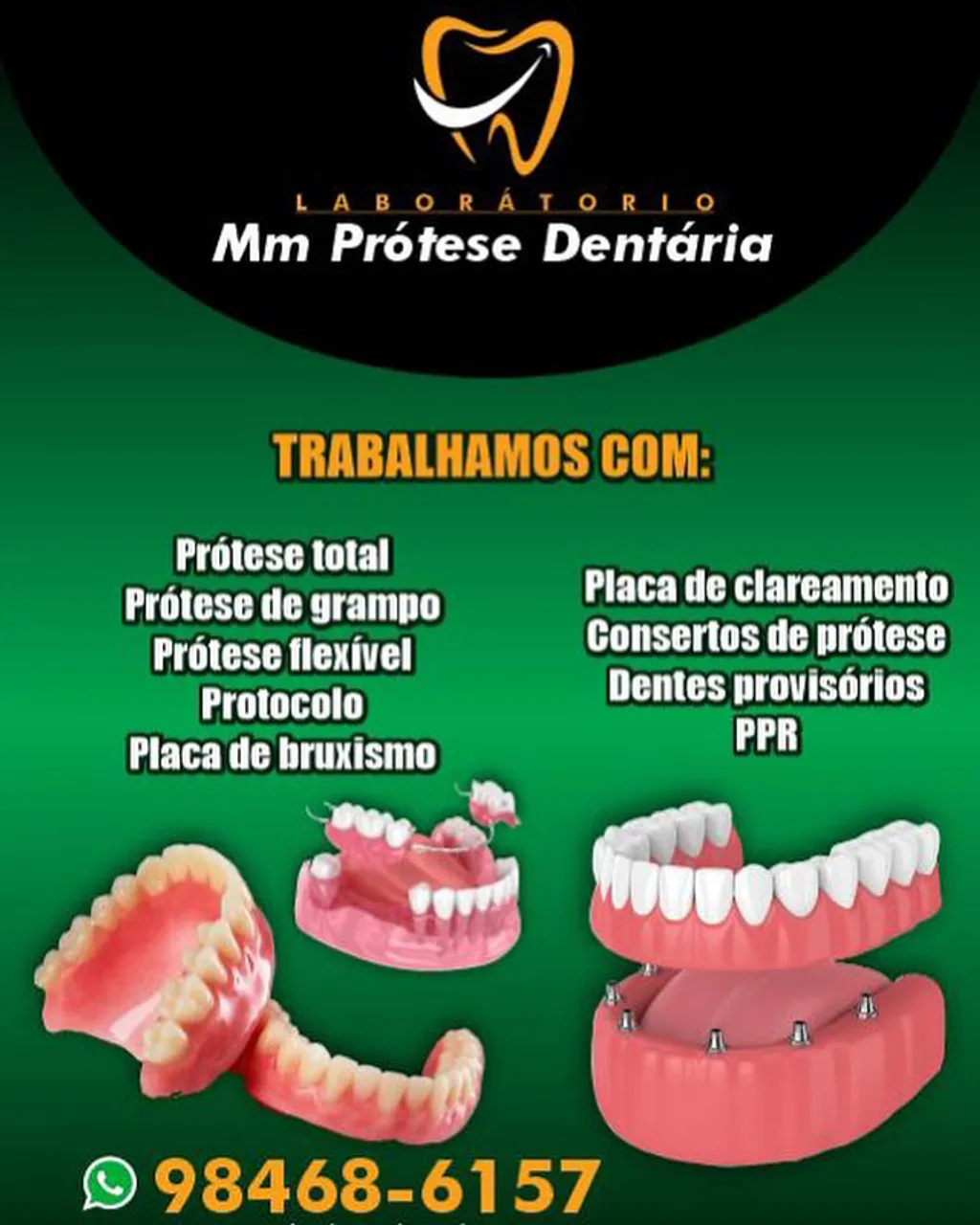 Próteses Dentárias - Laboratório Mm Prótese Dentária