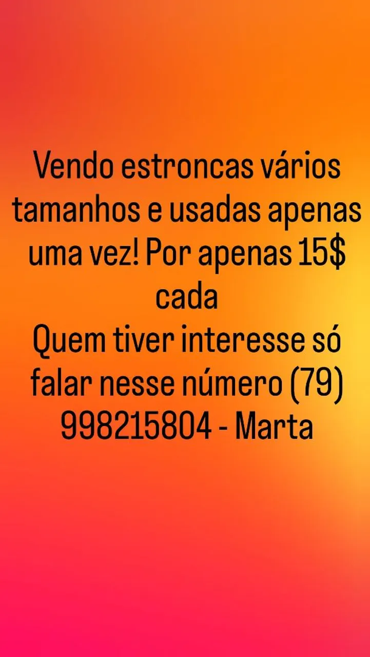 Vendo estroncas usada apenas 1 vez