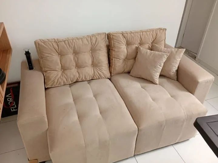 Sofá retrátil retrô 5 lugares a pronta entrega  - Foto 3