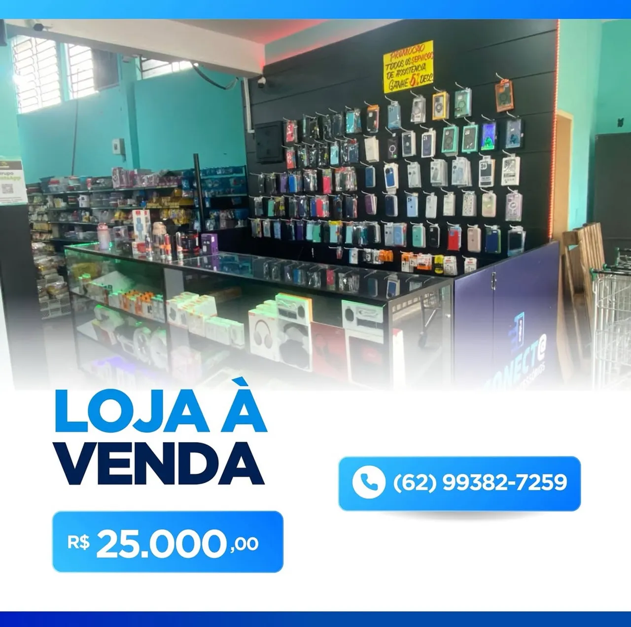 Loja de Acessórios para Celular à Venda - Pronta para Trabalhar!