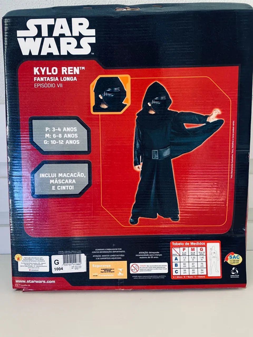 * Fantasia Star Wars Kylo Ren Longa Infantil  - Foto 4