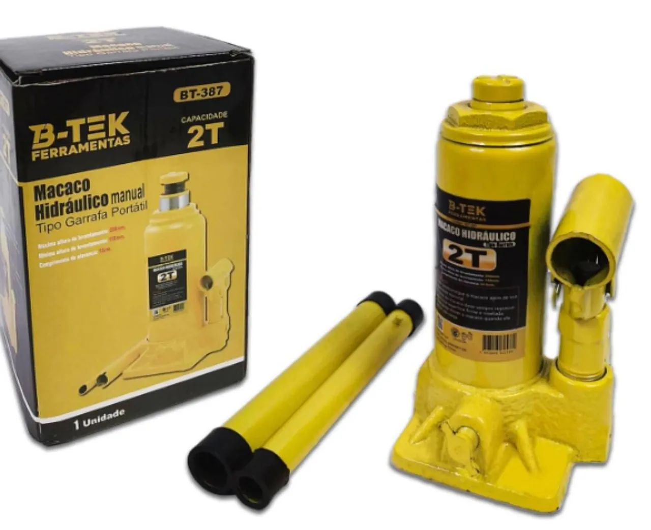 Macaco hidralico manual /tipo garrafa portatil 2T Btek