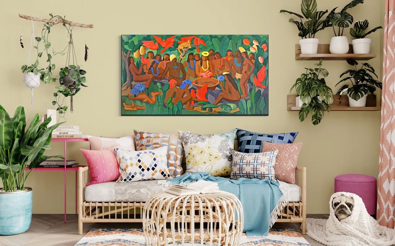 Quadro Tarsila do Amaral Batismo de Macunaíma Tela Acetinada - Foto 2
