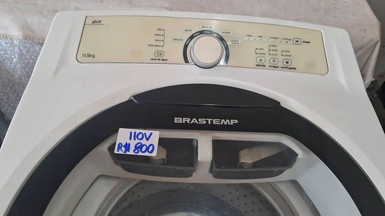 Vendo máquina de lavar Brastemp ative 11kg 110 v cesto inox muito concervada  - Foto 4