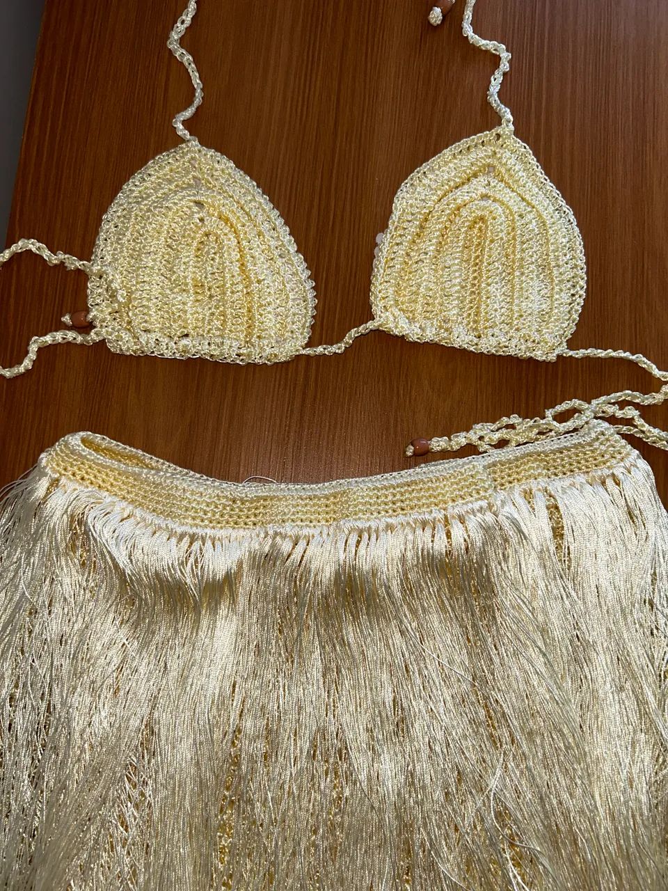 Conjunto crochê réveillon 
