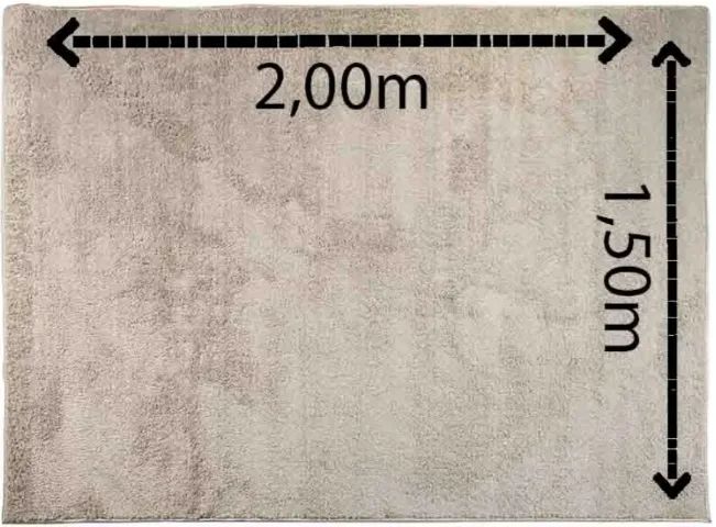 Tapete areia/bege claro macio e antiderrapante para sala ou quarto - Foto 3