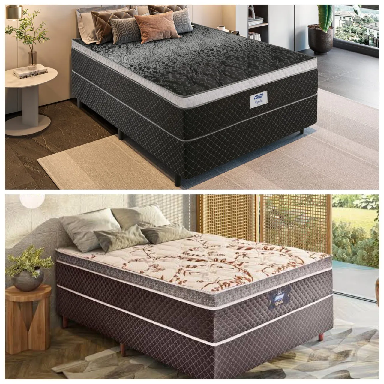 Cama Box Casal Opala gazin molas # 10x sem juros