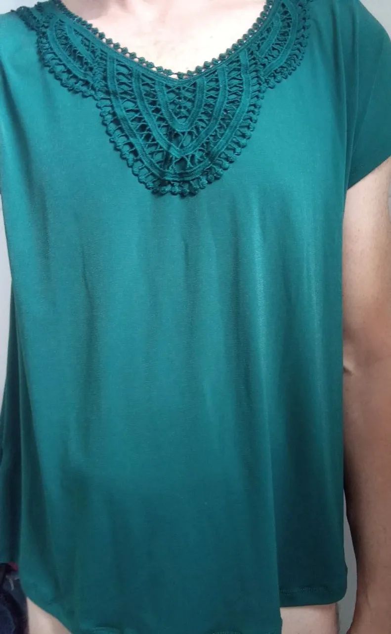 blusa camisa linda GG Poliéster c/ elastano