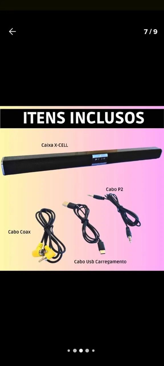 Soundbar com Bluetooth e Subwoofer para TV - Foto 4