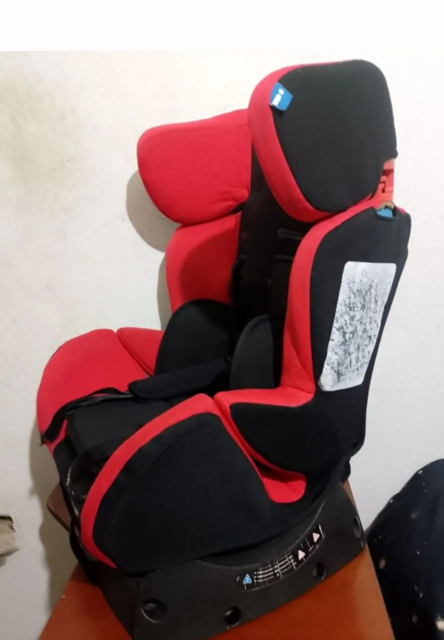 Cadeira para Auto Infanti Vermelha e Preta - Foto 5