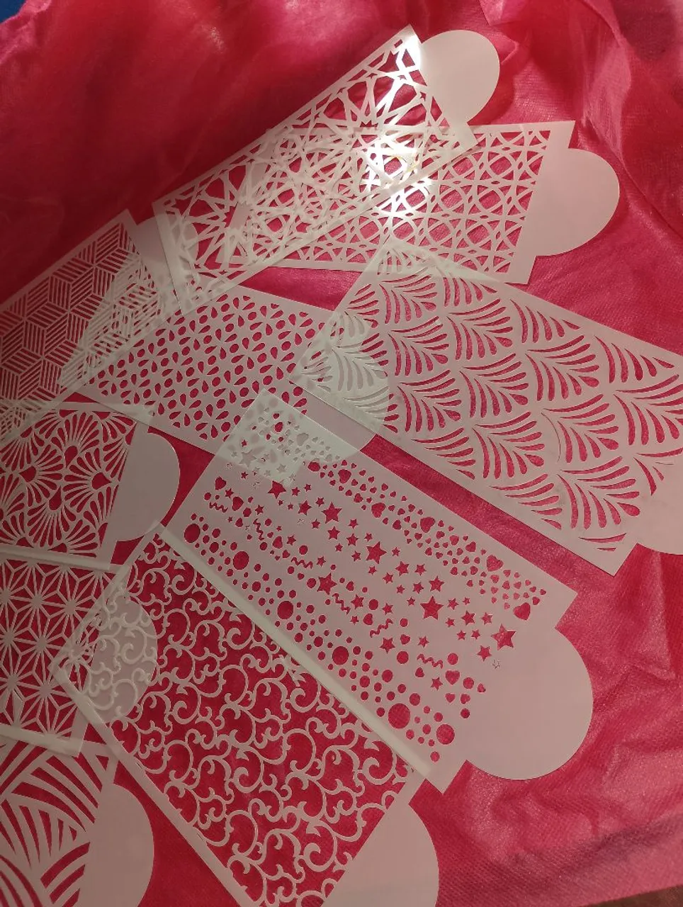 Conjunto de Stencils Decorativos para Confeitaria