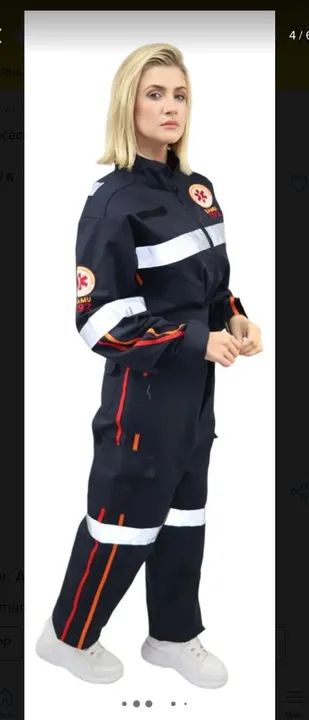 Macacão feminino SAMU 192 - Uniforme de Emergência - Foto 6