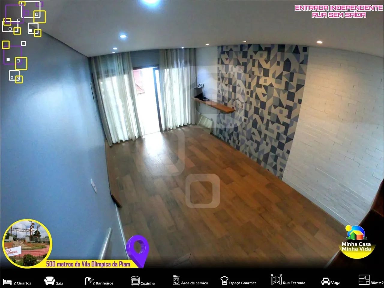 Linda Casa - 2 Quartos com fino acabamento e espaço gourmet. Próximo a Vila Olímpica. - Foto 4