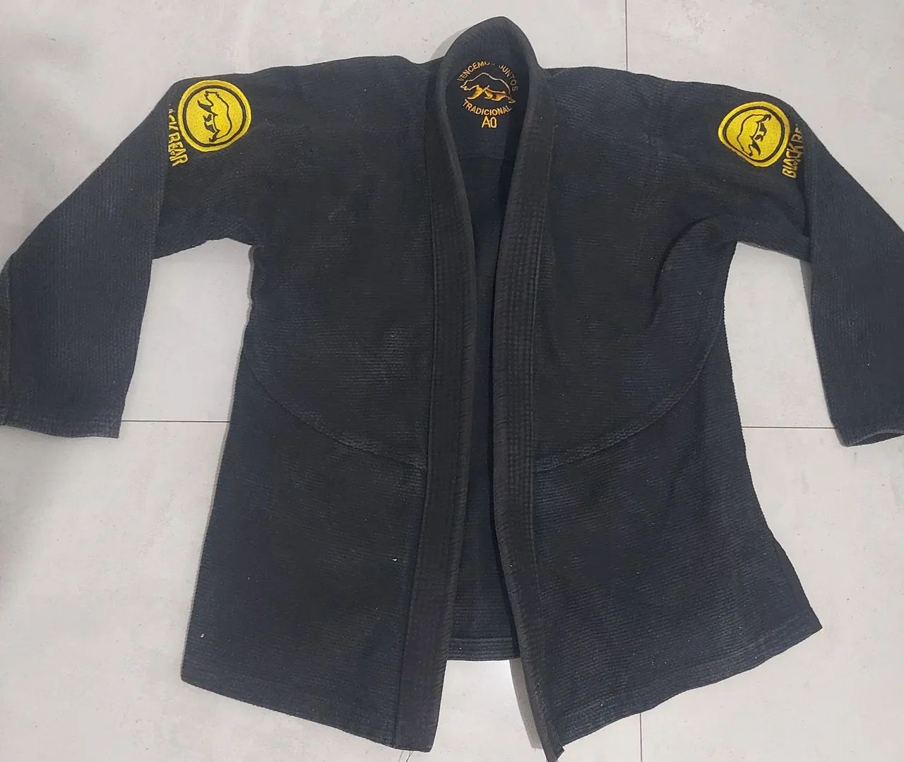  Oportunidade Única! Kimono Jiu-Jitsu Preto (A0) - Quase Novo!