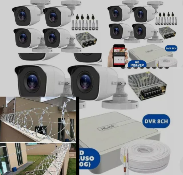 Camera de segurança, cerca elétrica, alarme monitorado
