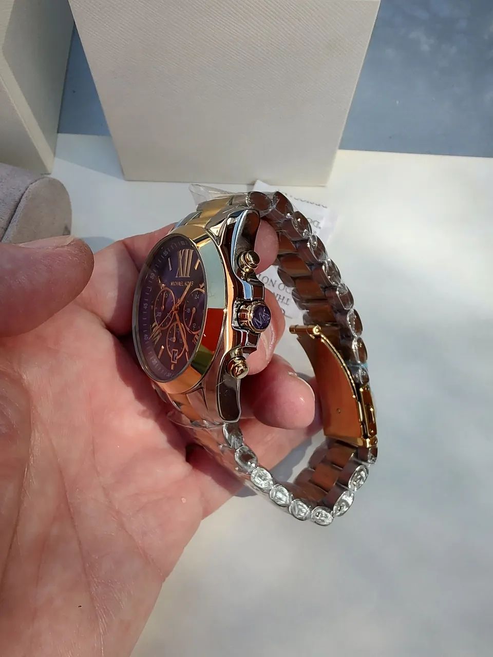 Relógio Michael Kors Dourado/Prata - Novo - Foto 3