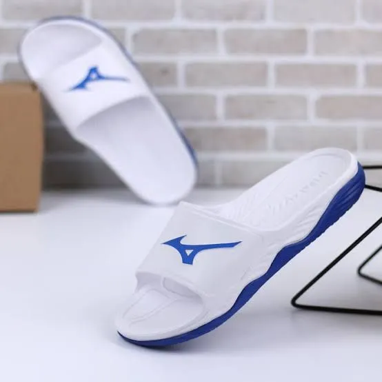 Chinelo Mizuno Branco com Detalhes em Azul