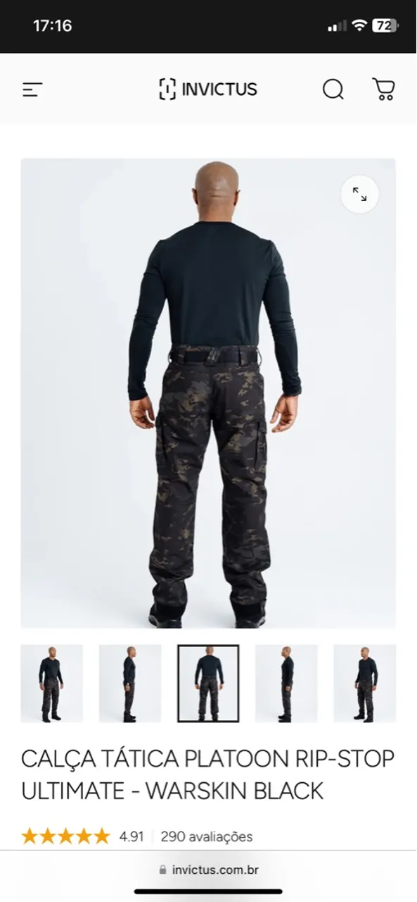 Calça Tática Platoon Rip-Stop Ultimate - Warskin Black