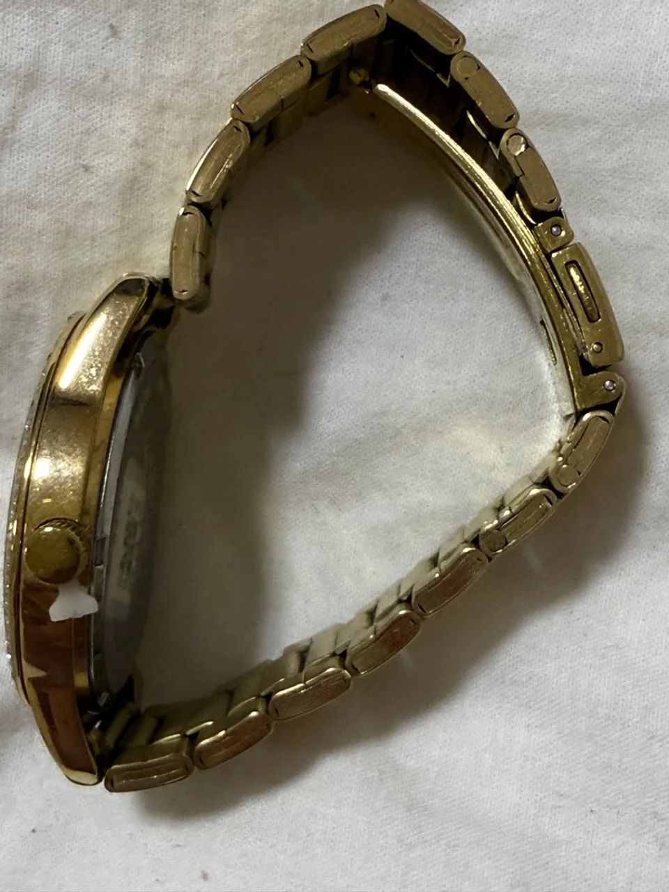 Relógio Champion Elegance Dourado com Detalhes em Strass - Foto 2