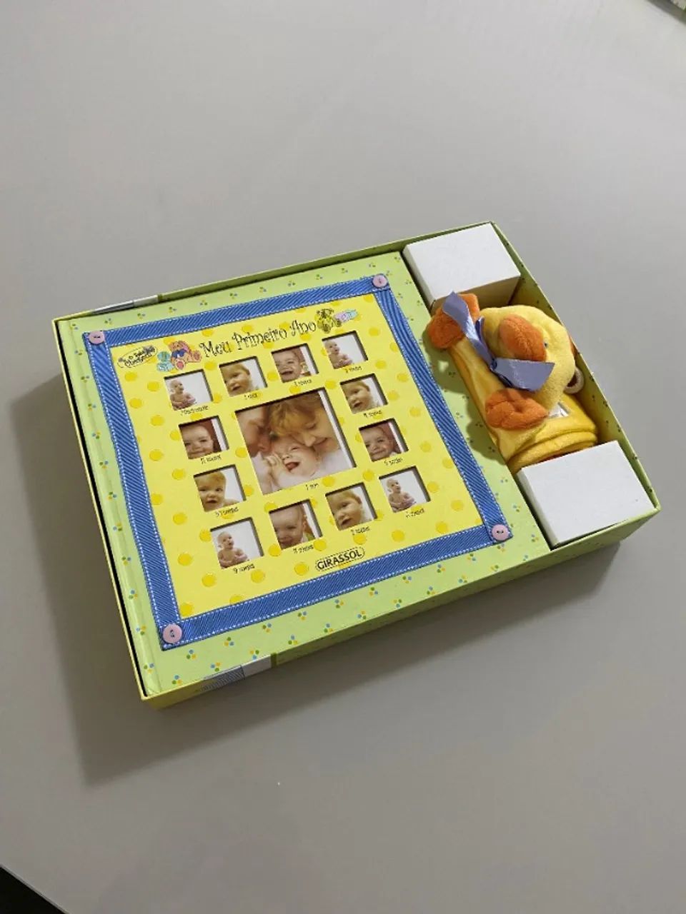 Álbum meu bebê chegou capa dura com regua altura