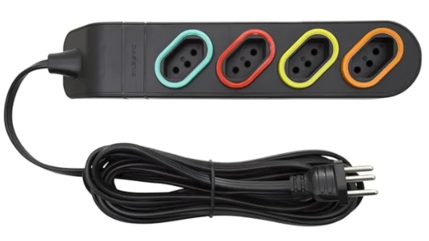 Multi Tomadas Extensão 4 Tomadas, Daneva, Dn1846, Preto