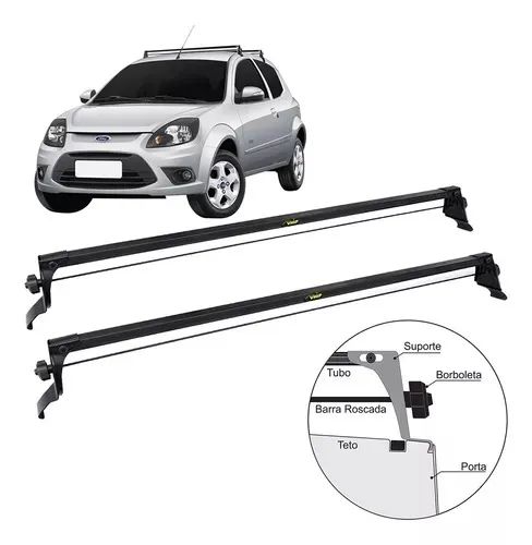 Rack de Teto Ford Ka 2008 a 2013 - 2 Portas