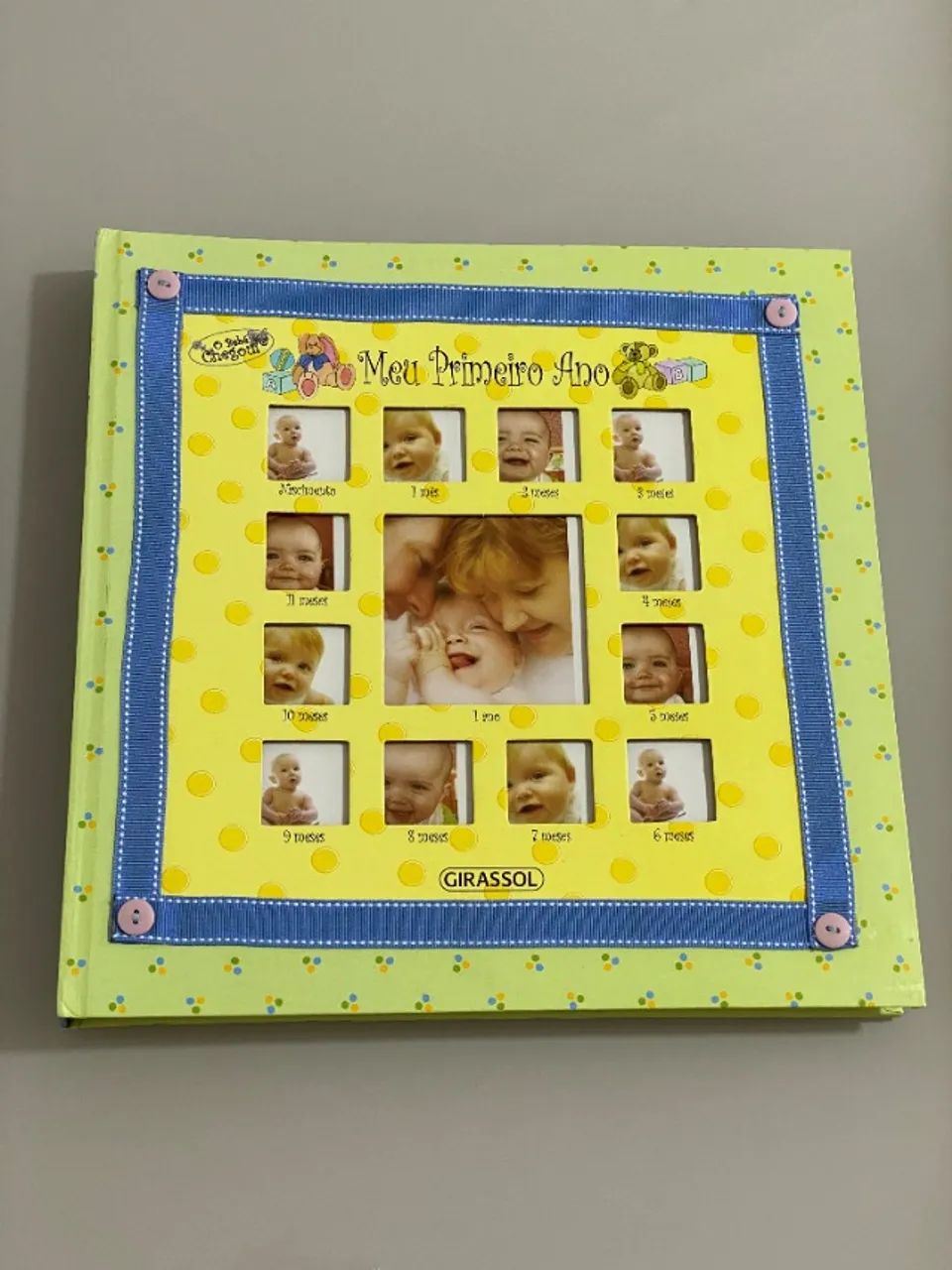 Álbum meu bebê chegou capa dura com regua altura - Foto 4