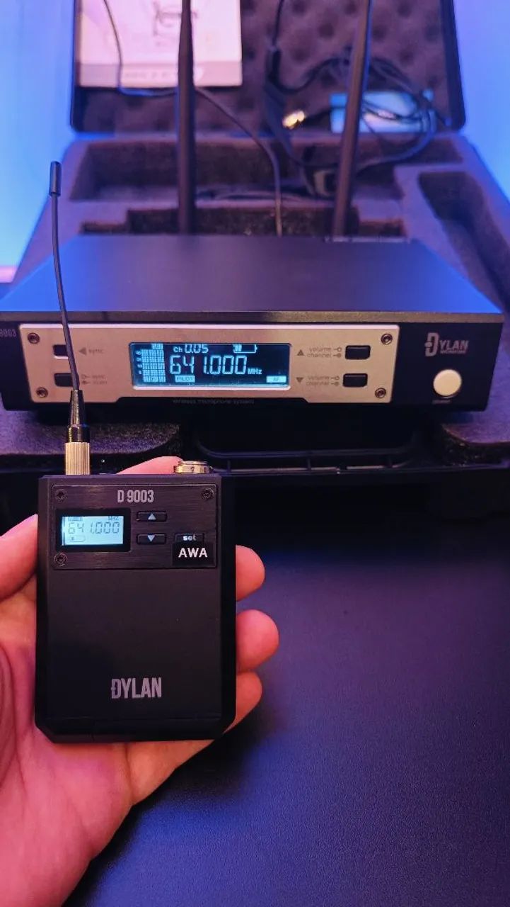 Microfone Headset Sem Fio Dylan D9003s ( Frequência Homologada Anatel 640-690MHz ) - Foto 2
