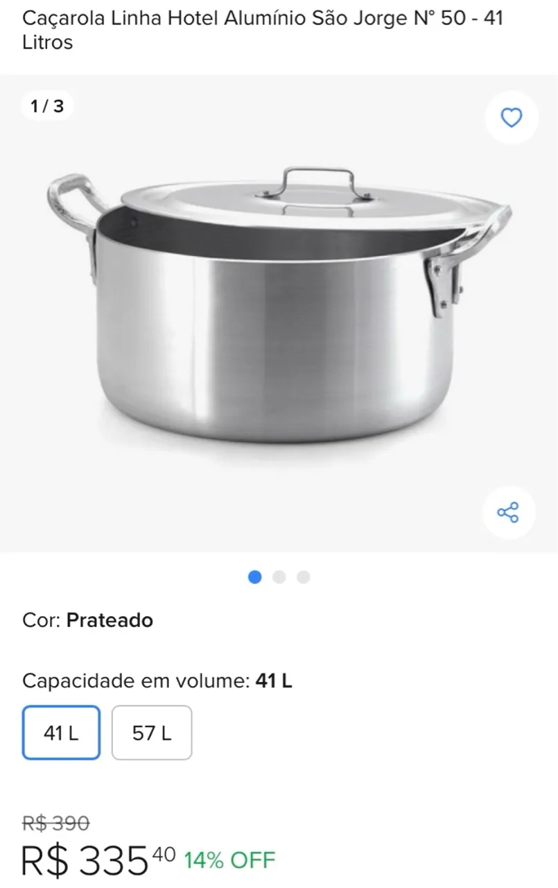Caçarola Industrial 41L