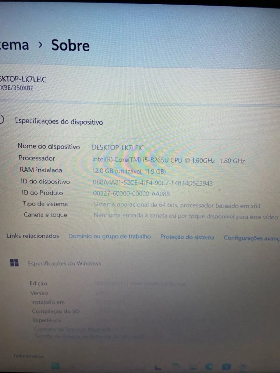 Notebook i5 12GB RAM