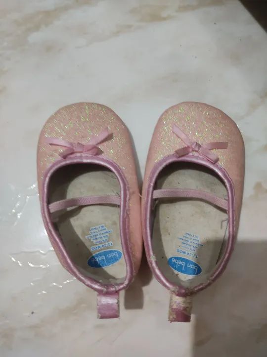 Sapatilhas Bebê Bon Bebê - Rosa - Tamanho 12/24