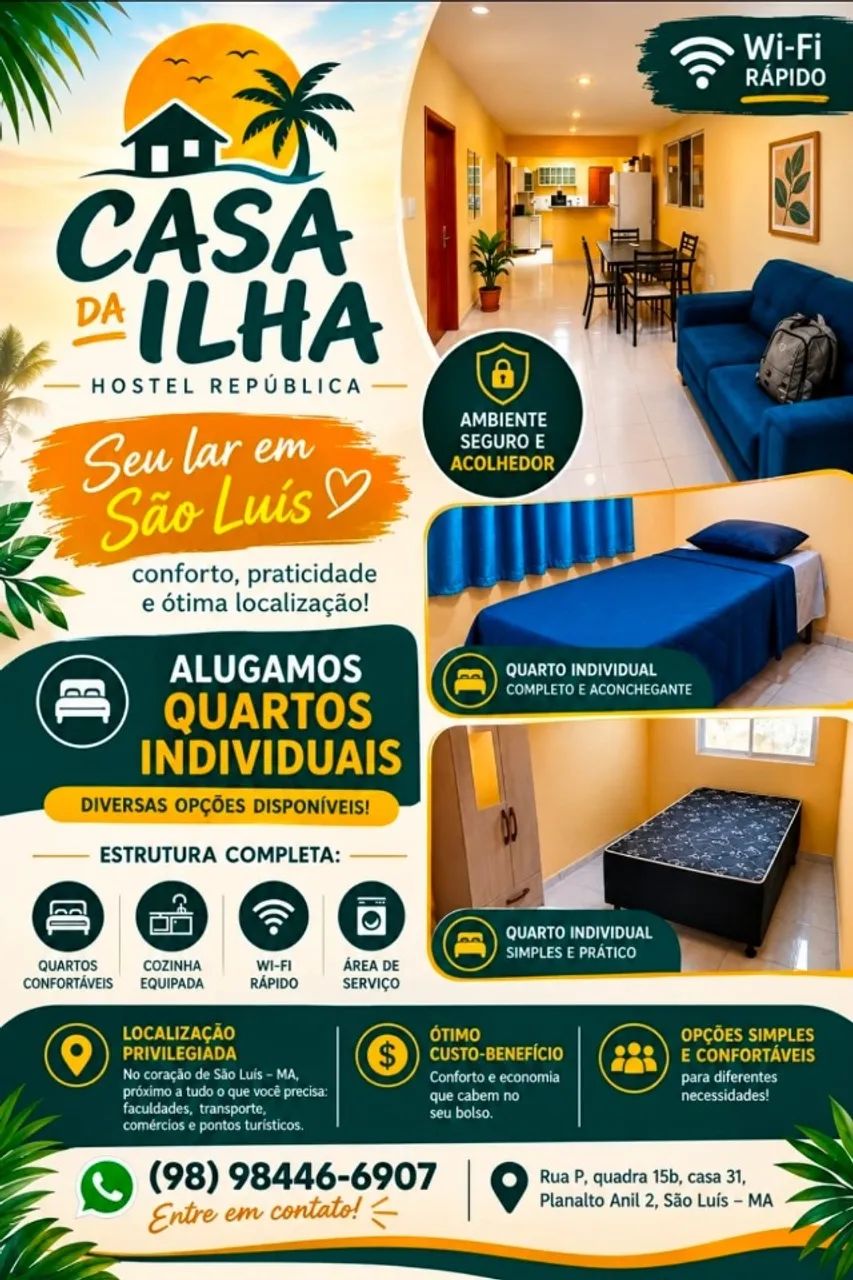 Alugamos quartos individuais em Republica em São Luis-MA - Foto 3