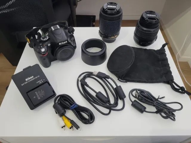 Nikon D5100 + 2 Lentes (18-55mm + 55-200mm) Kit Completo