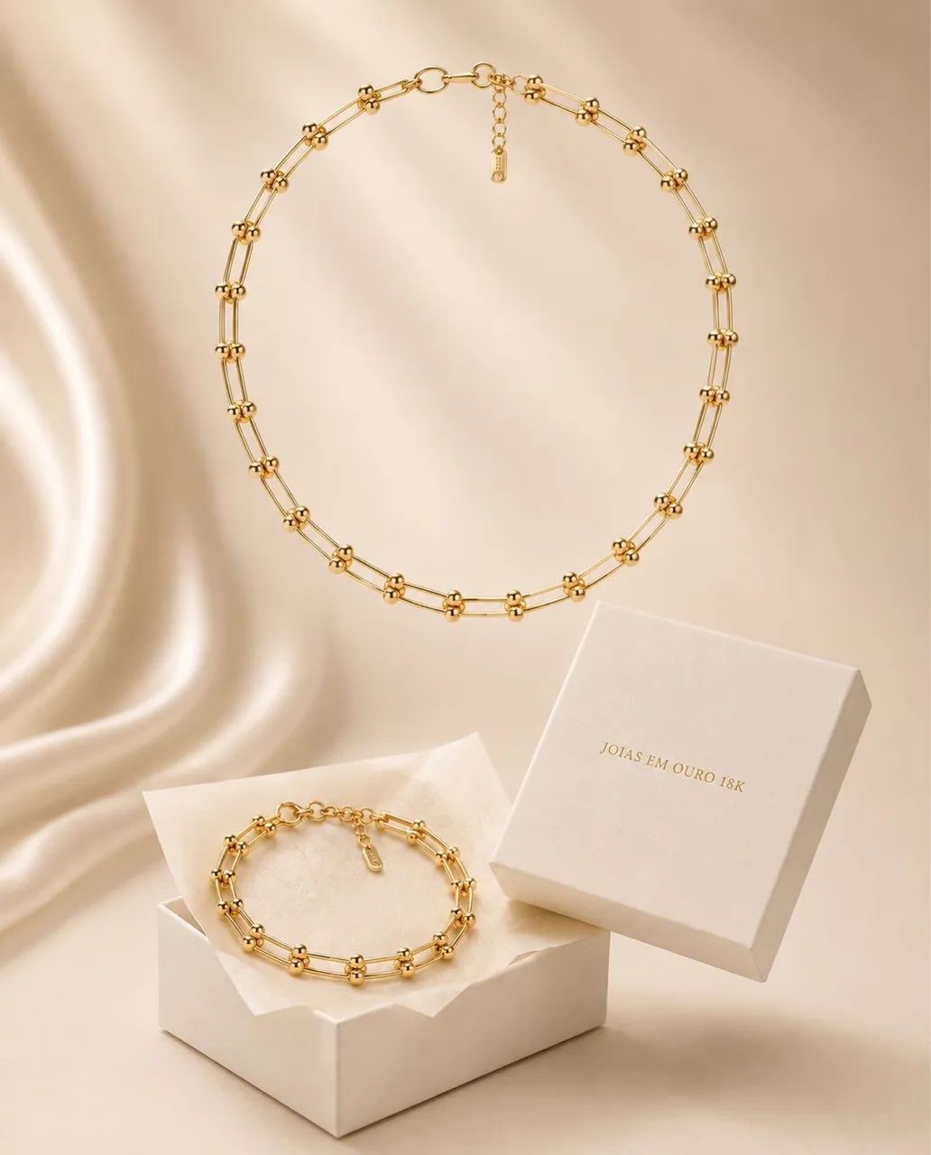 Conjunto Hardware em Ouro 18K 750