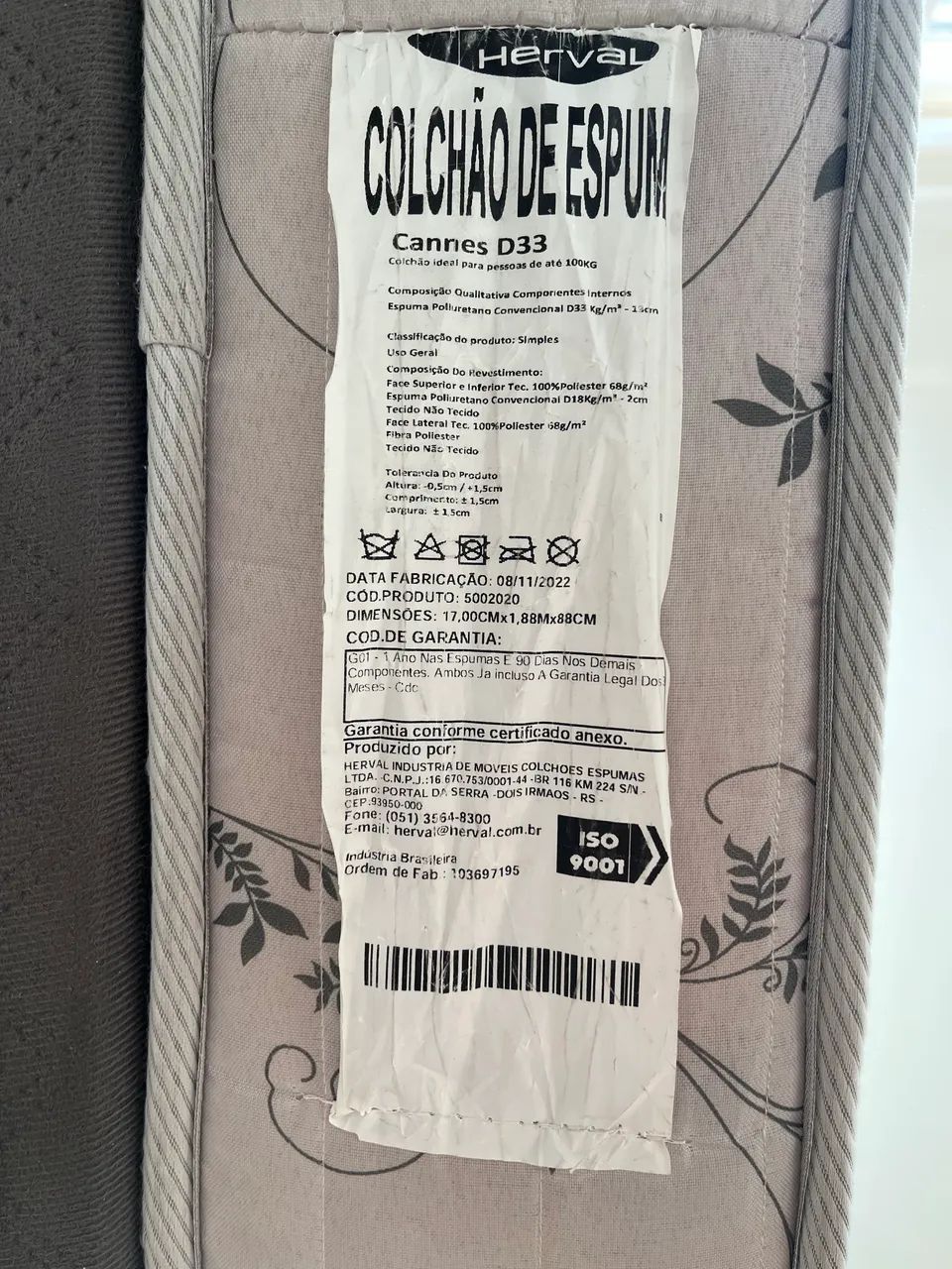 Colchão Herval + Cama Box Cristalflex com 6 pés (Koerich) - Foto 2