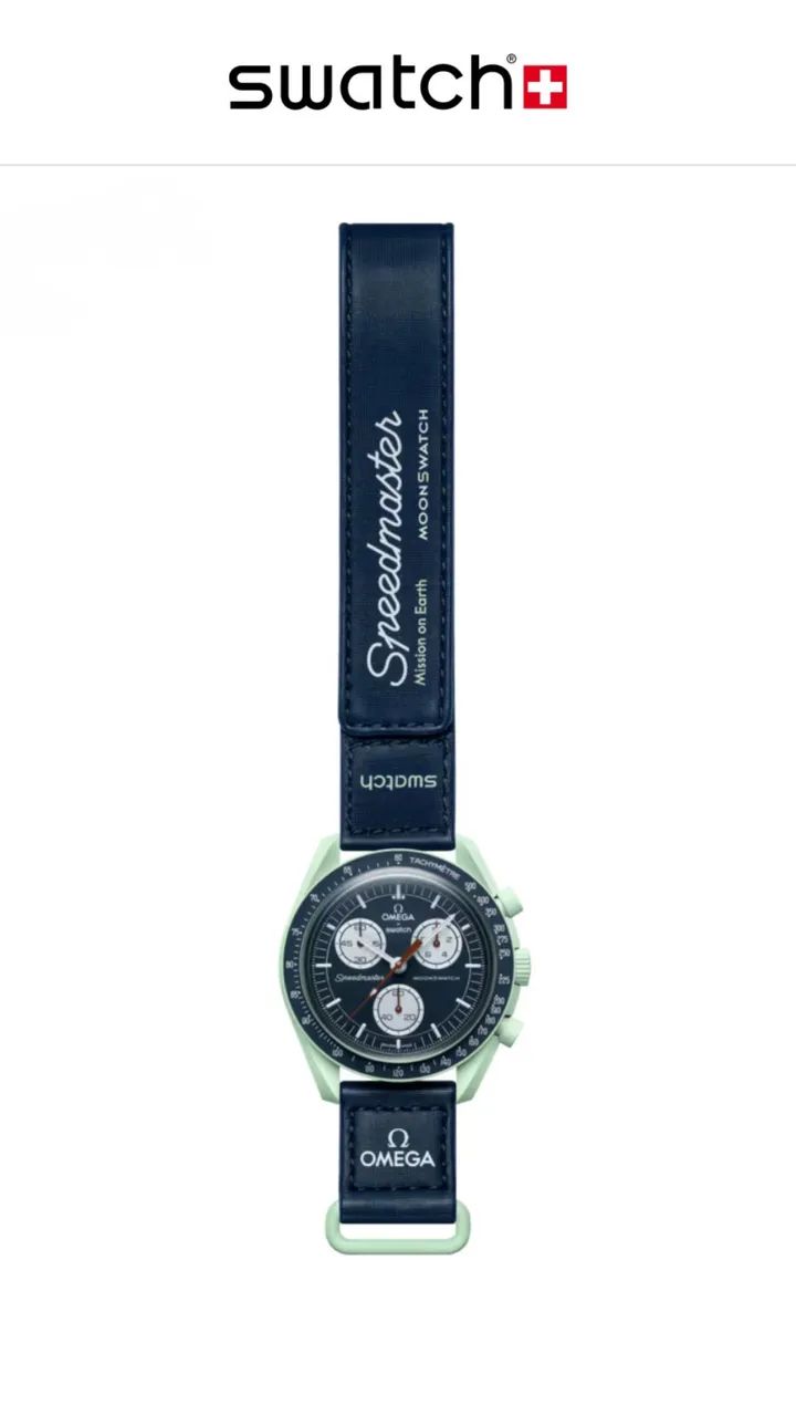 RELÓGIO OMEGA X SWATCH MOONSWATCH - MISSION ON ERTH - ORIGINAL - Foto 4