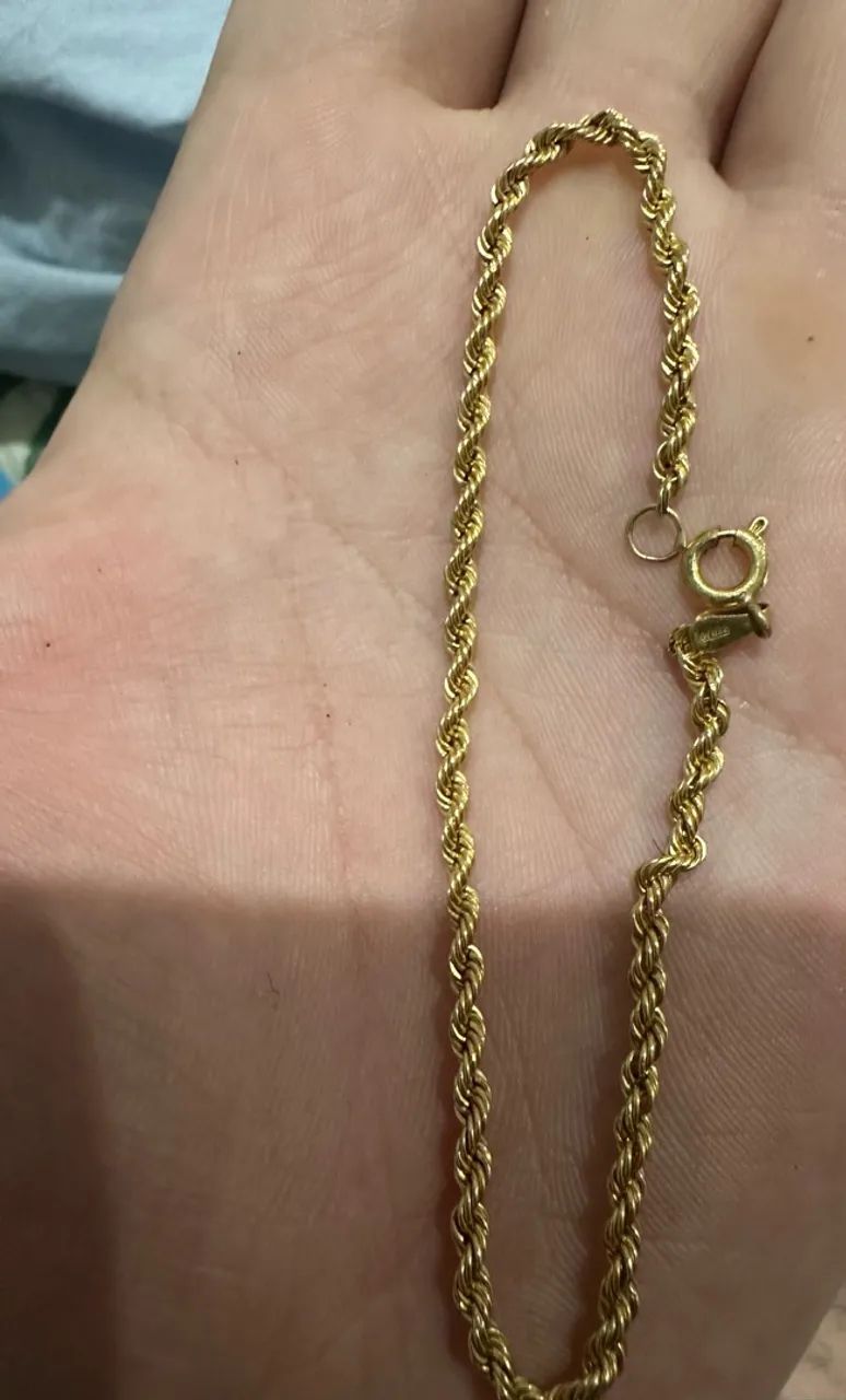 Pulseira de ouro trazida da italia arezzo 18k