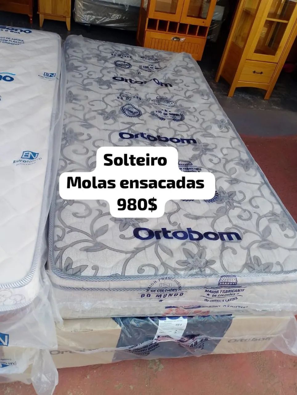 CAMAS BOX DE SOLTEIRO MOLAS ENSACADAS NOVO - Foto 4