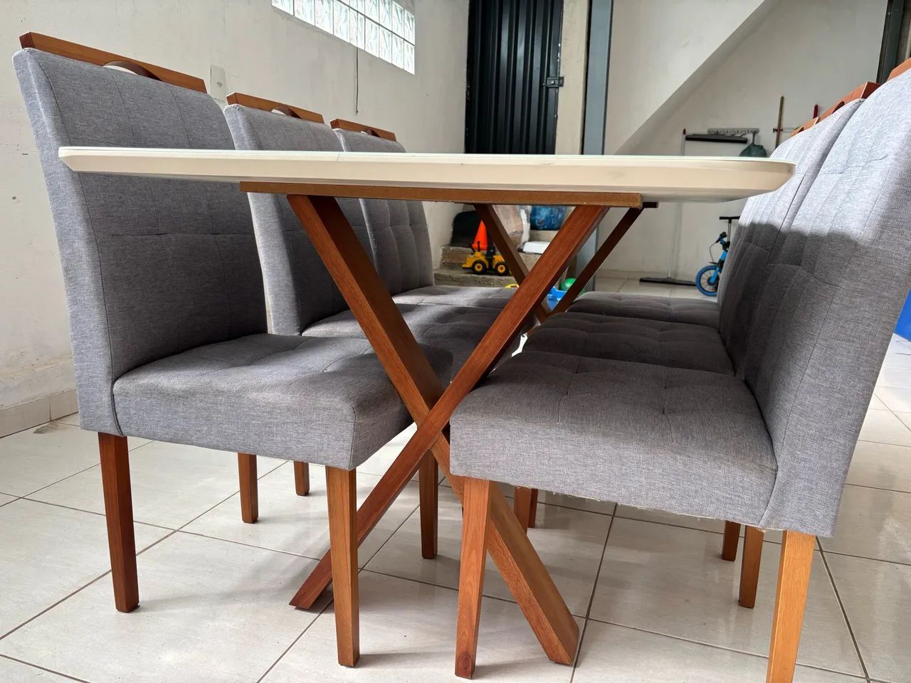 Mesa de jantar 6 cadeiras mdf - Foto 3