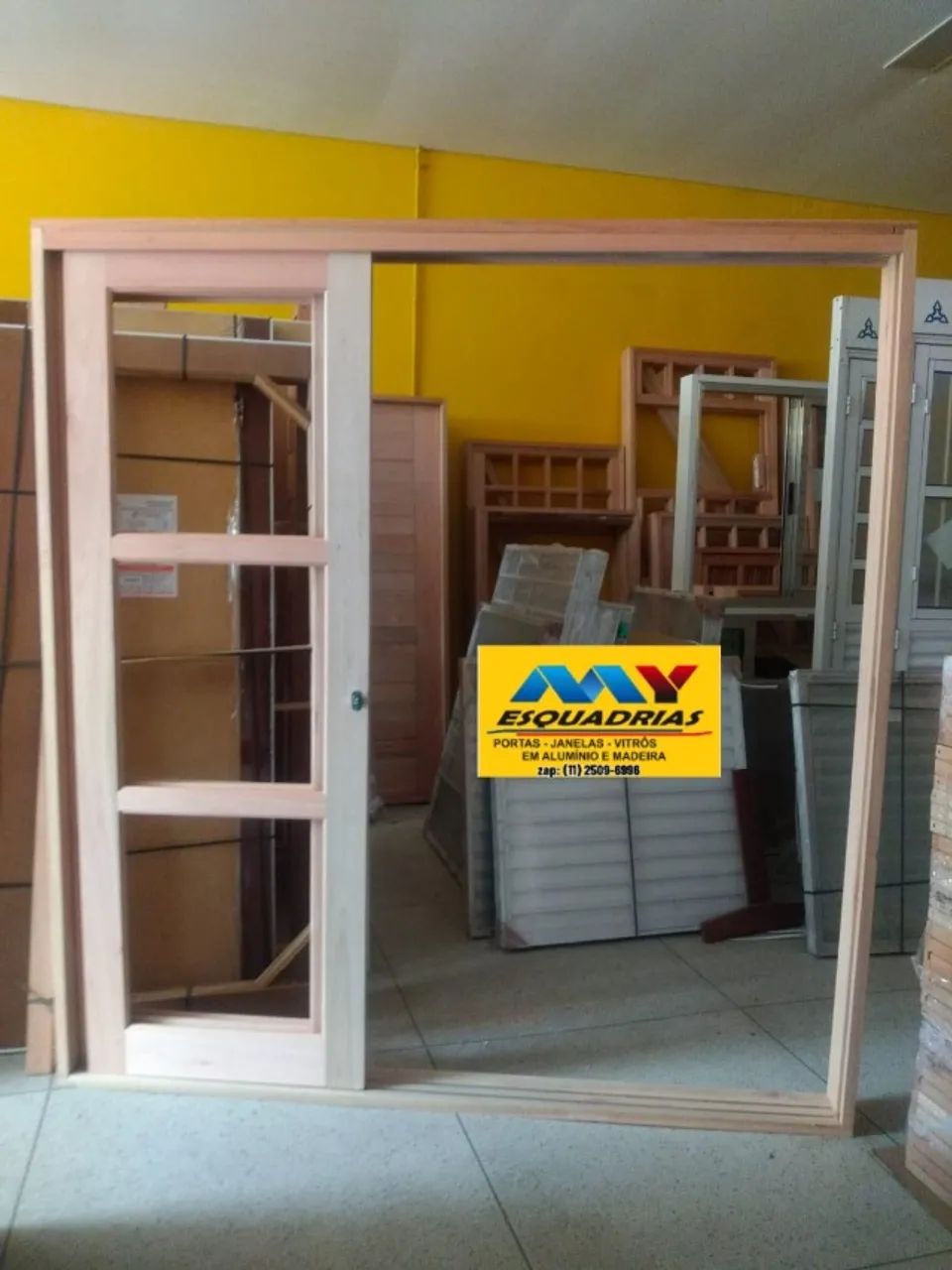 PORTA 3 PLANOS MADEIRA PRONTA ENTREGA - Foto 2