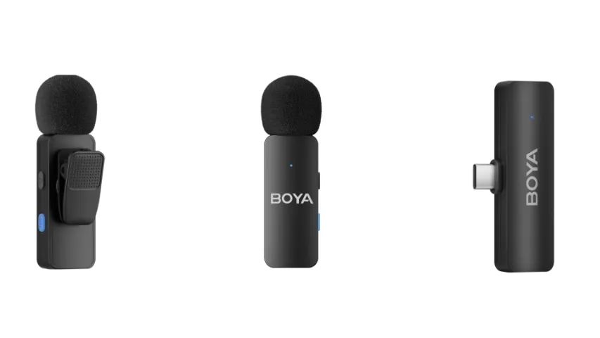 Microfone de Lapela Sem Fio 4 Pontos BY-V4U BOYA - Foto 2