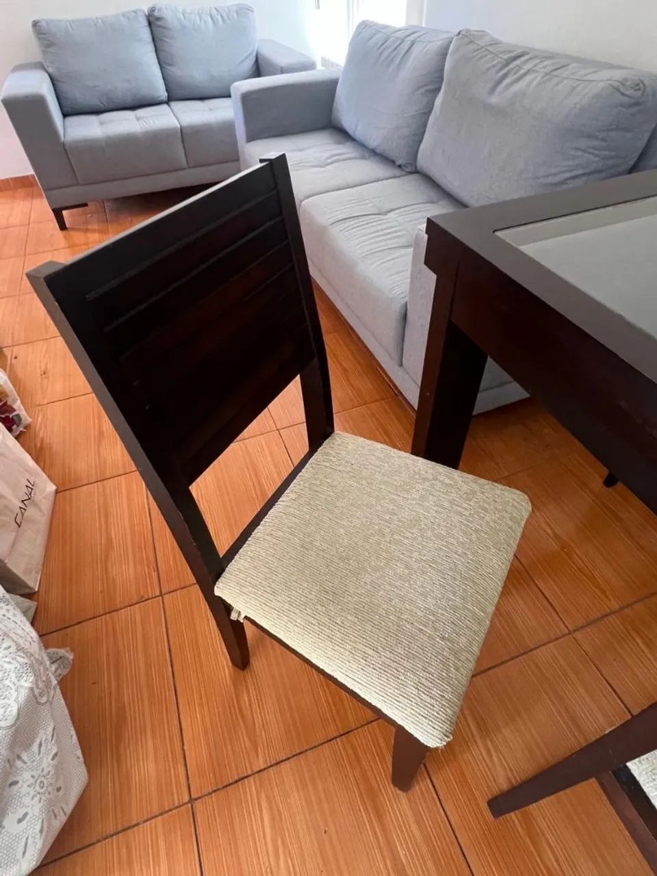 Conjunto Sala + Jantar | 2 Sofás Mobly - Foto 4