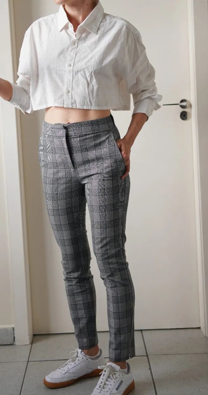 look smart casual xadrez zara, pinko - Foto 3